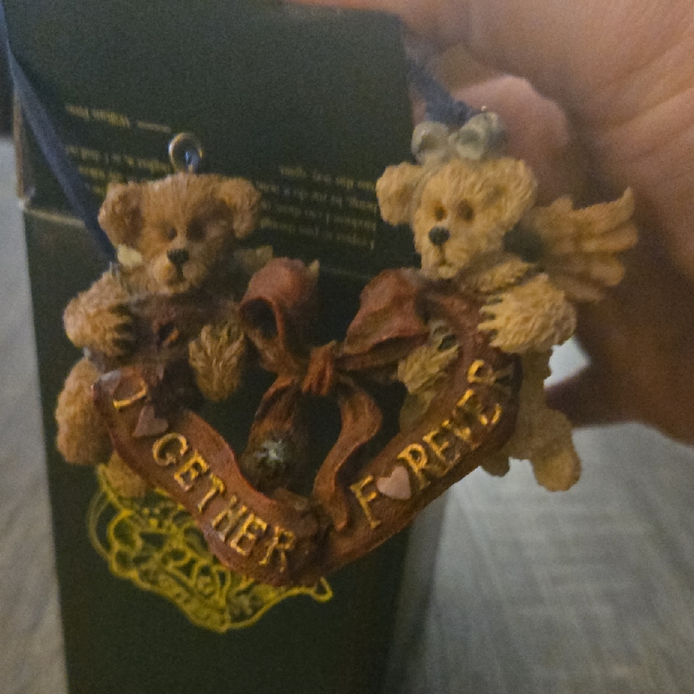 Charming Bear Heart Ornament